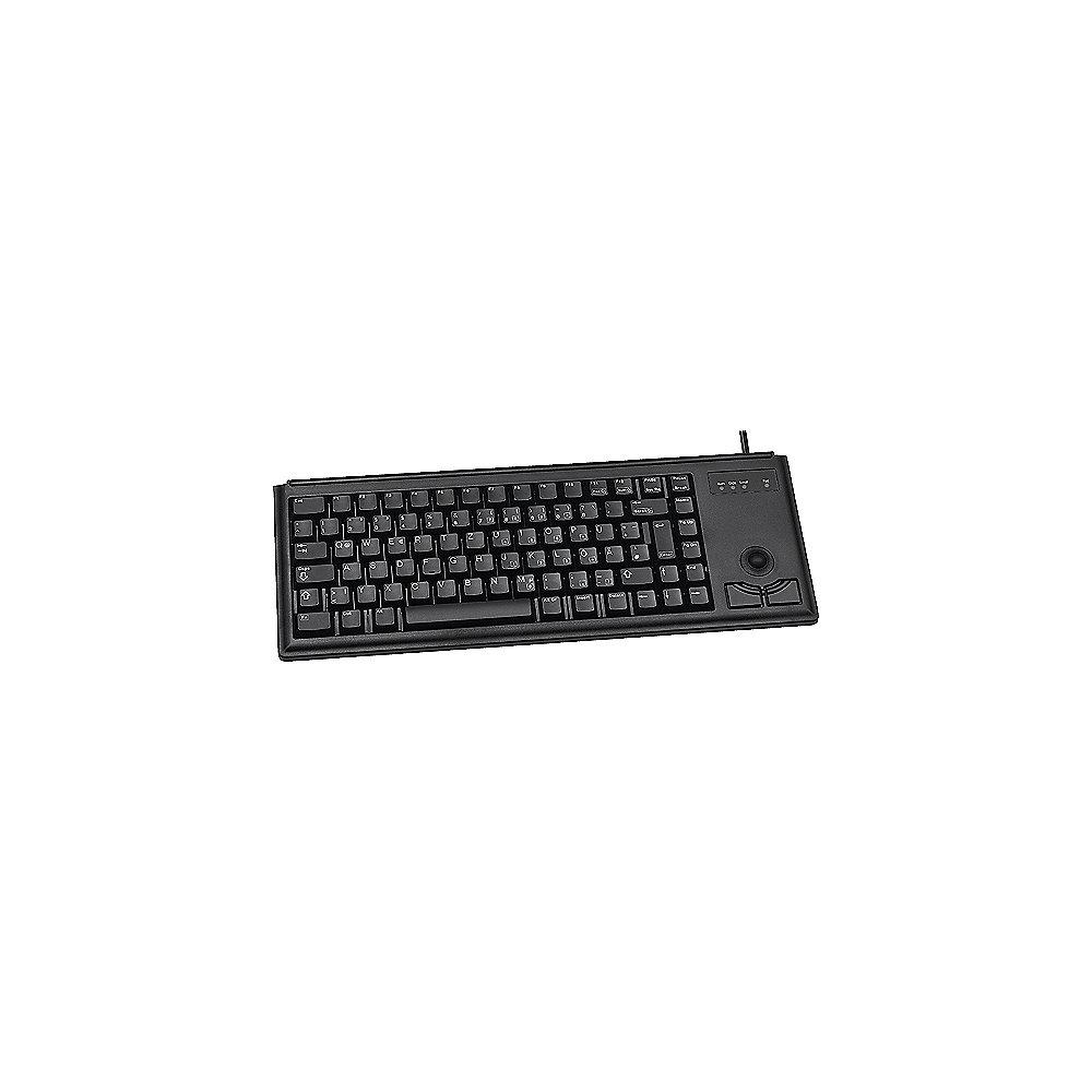 Cherry G84-4400 Ultraflache Tastatur mit Trackball PS/2 schwarz