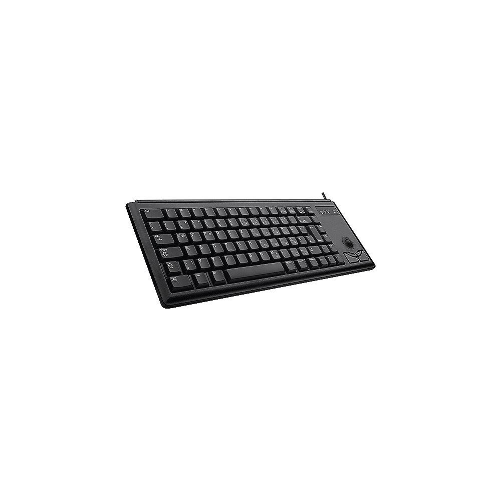 Cherry G84-4400 Ultraflache Tastatur mit Trackball PS/2 schwarz