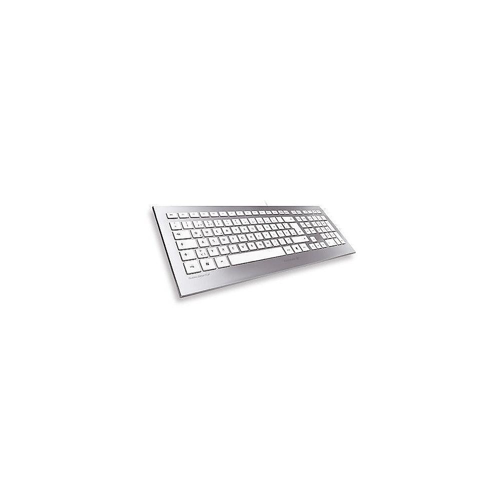 Cherry JK-0350DE STRAIT Corded Multimedia Keyboard USB silber