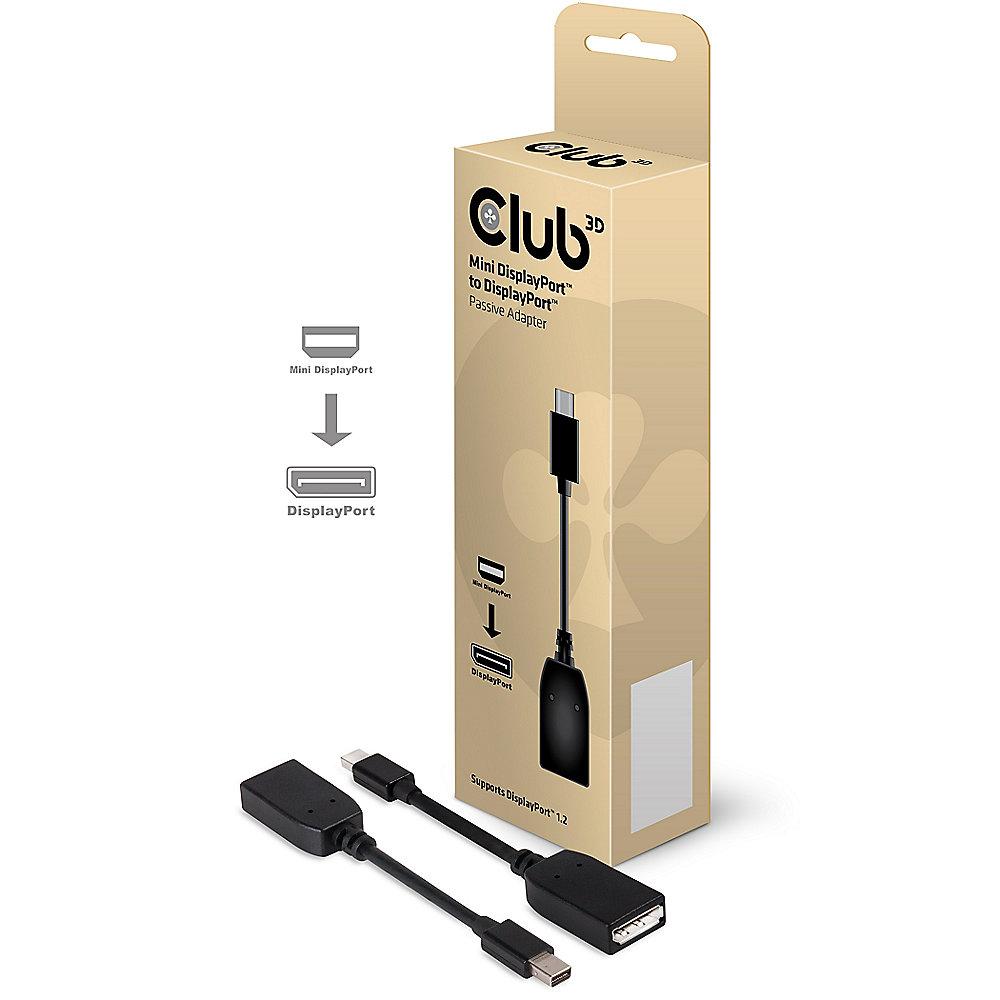 Club 3D DisplayPort Adapterkabel 0,13m mini DP zu DP St./Bu. schwarz CAC-1110