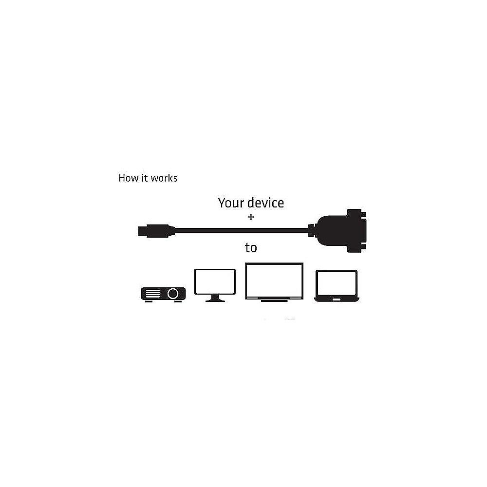 Club 3D DisplayPort Adapterkabel mini DP zu DVI-D St./Bu. aktiv schwarz CAC-1152