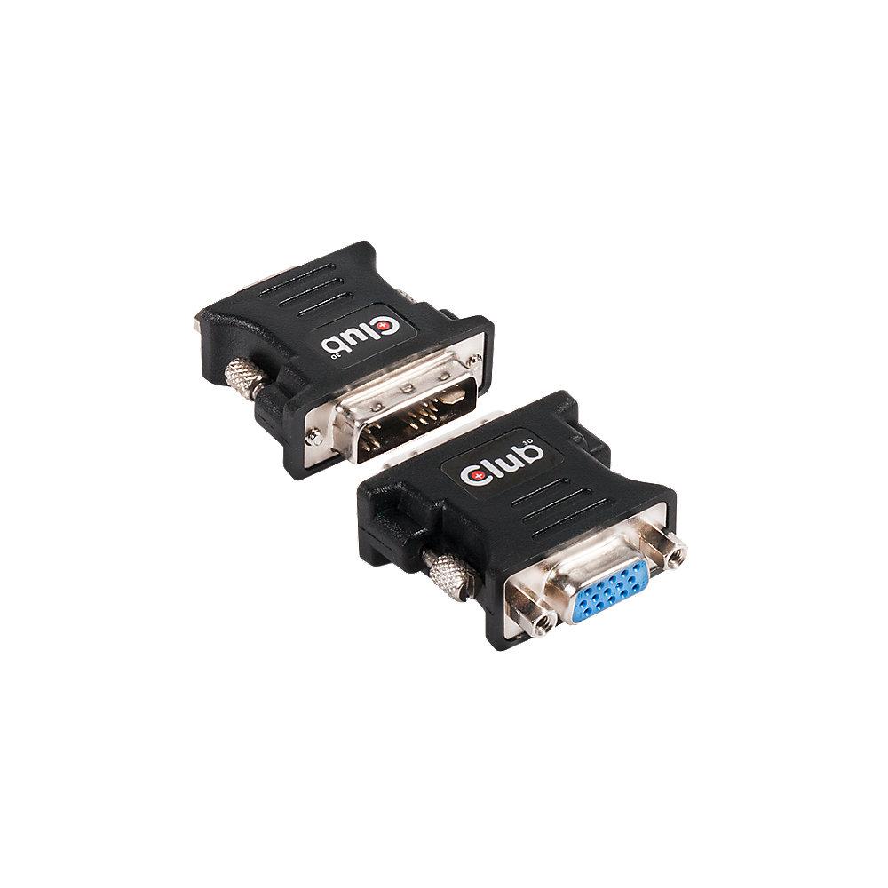 Club 3D DVI Adapter DVI-A zu VGA passiv St./Bu. schwarz CAA-DMA>CFA, Club, 3D, DVI, Adapter, DVI-A, VGA, passiv, St./Bu., schwarz, CAA-DMA>CFA