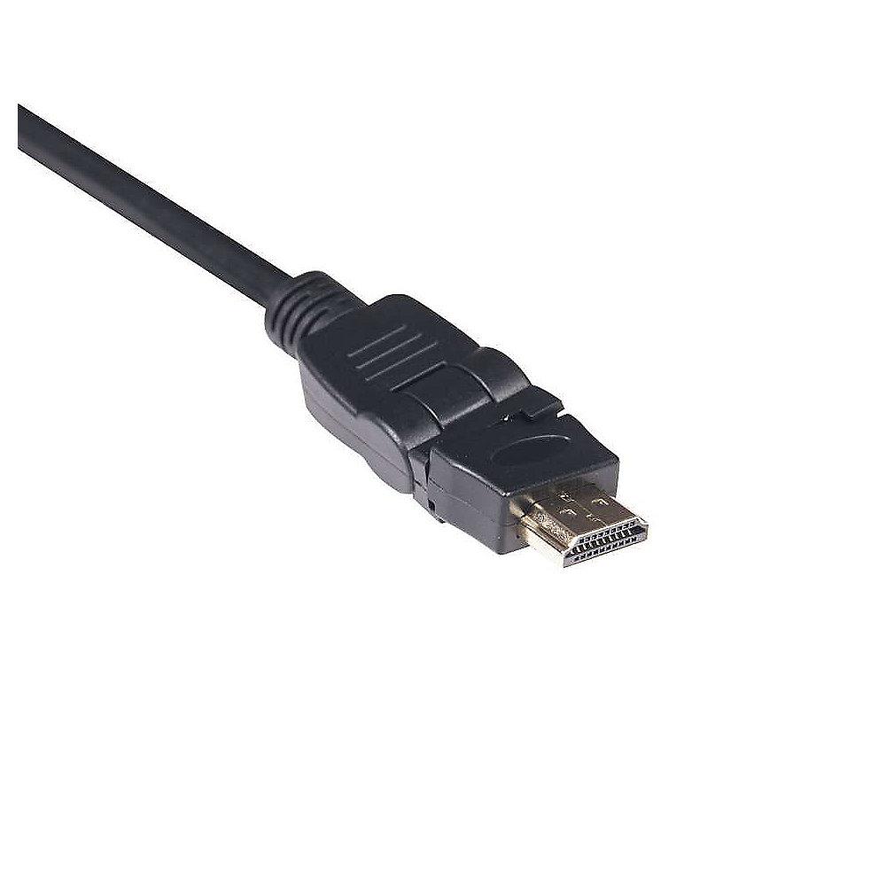 Club 3D HDMI 2.0 Kabel 2m 4K60Hz UHD 360° drehbar St./St. schwarz