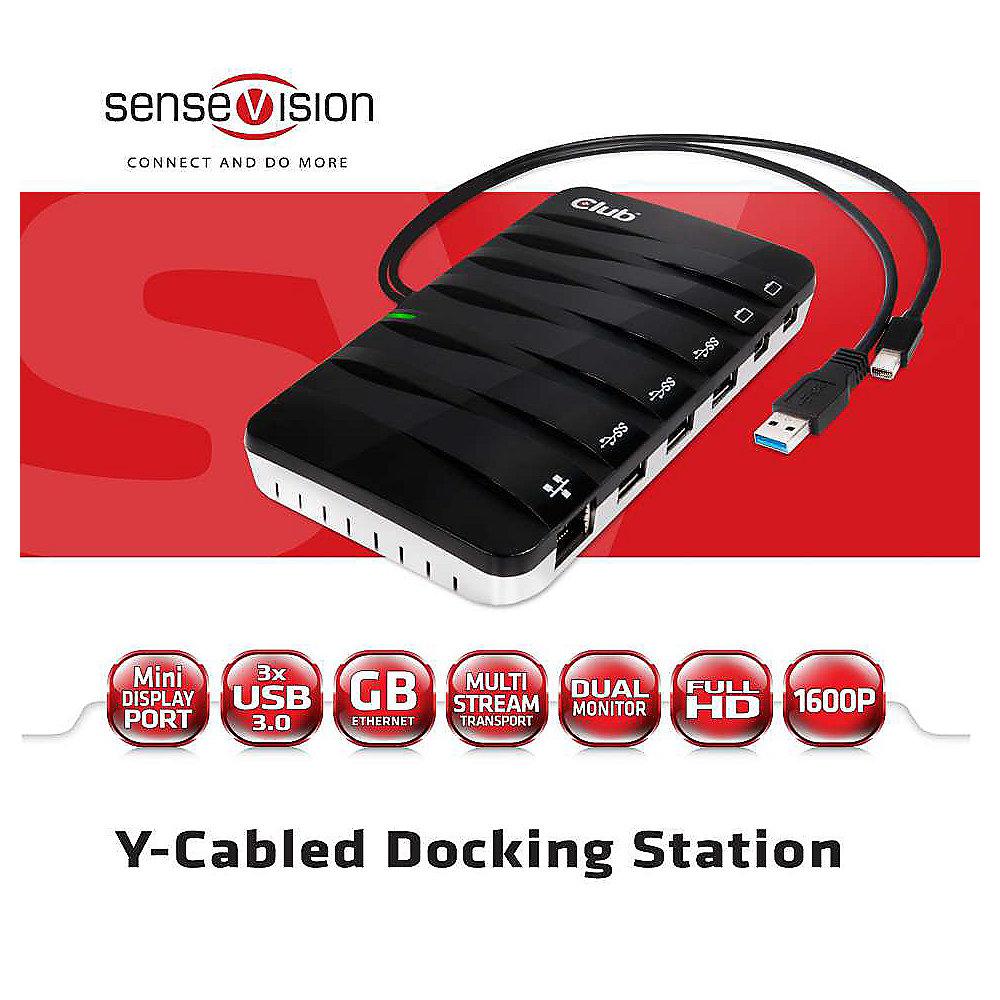 Club 3D SenseVision USB 3.0 MST Hub Docking   Dual Mini DisplayPort CSV-3203