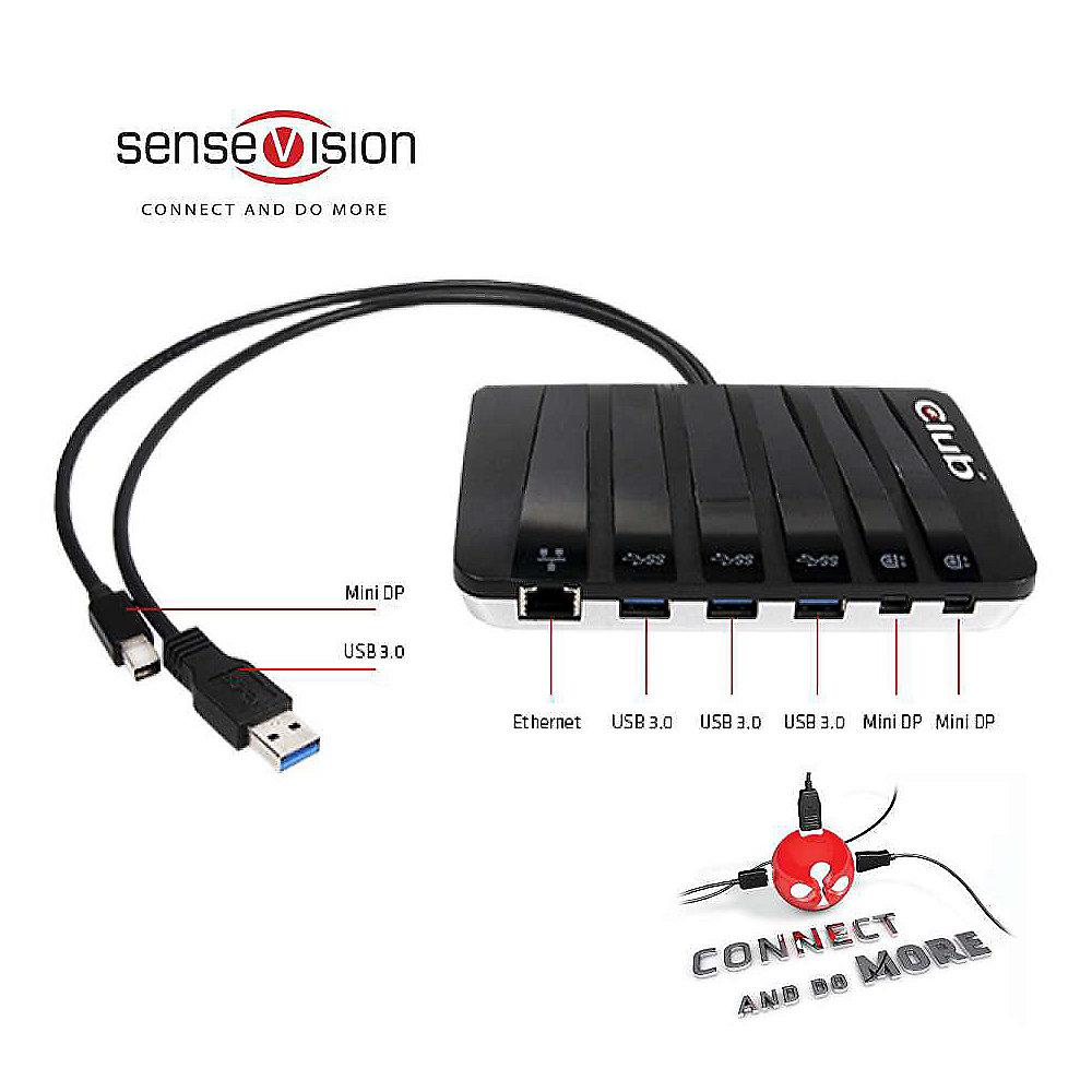 Club 3D SenseVision USB 3.0 MST Hub Docking   Dual Mini DisplayPort CSV-3203, Club, 3D, SenseVision, USB, 3.0, MST, Hub, Docking, , Dual, Mini, DisplayPort, CSV-3203
