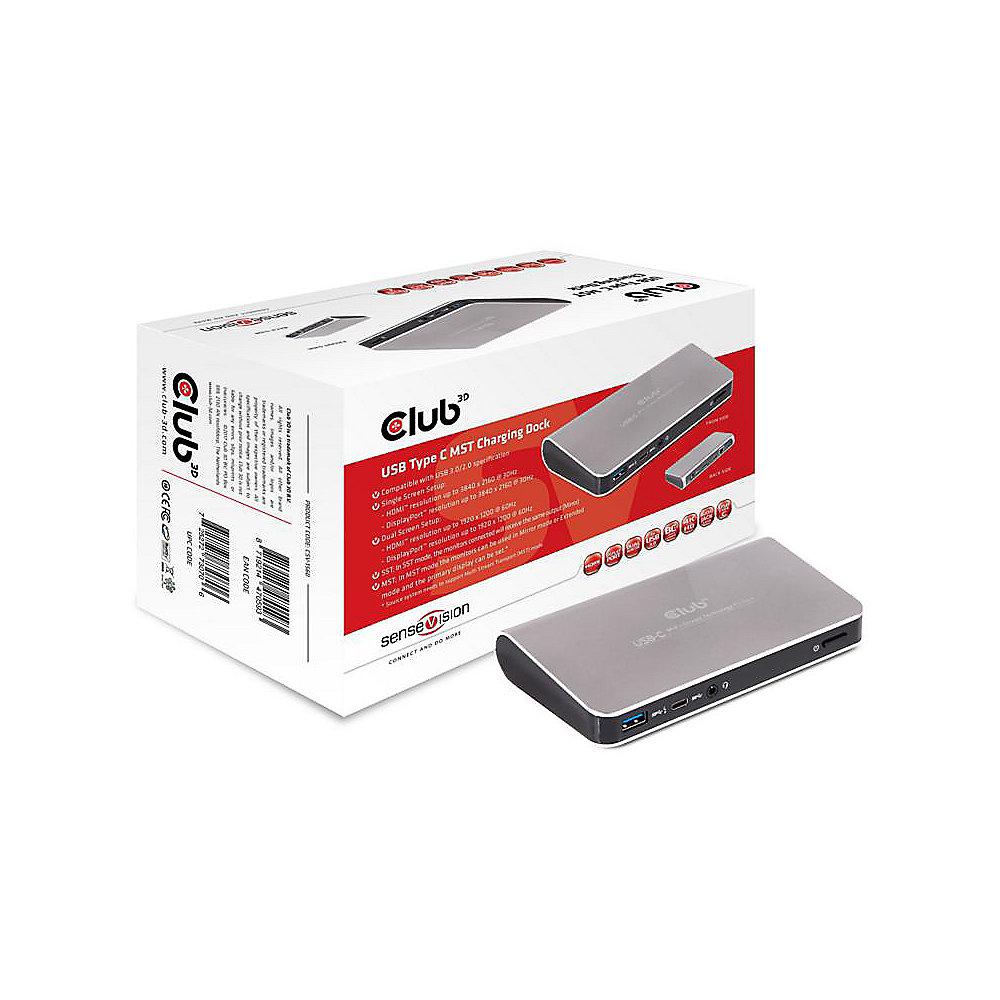 Club 3D SenseVision USB 3.0 Typ-C MST Dock mit Ladefunktion CSV-1560