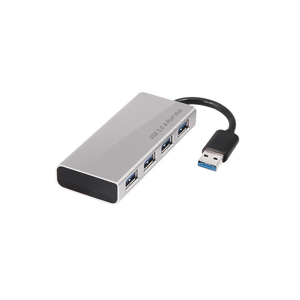 Club 3D USB 3.0 Hub 4-Port Aluminium Gehäuse, mit Netzteil CSV-1431, Club, 3D, USB, 3.0, Hub, 4-Port, Aluminium, Gehäuse, Netzteil, CSV-1431