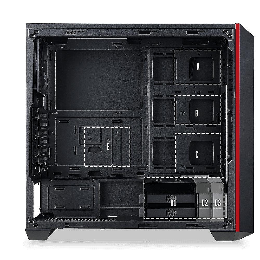 Cooler Master MasterBox 5 MSI Edition Midi Tower ATX Gehäuse USB3.0 schwarz, Cooler, Master, MasterBox, 5, MSI, Edition, Midi, Tower, ATX, Gehäuse, USB3.0, schwarz