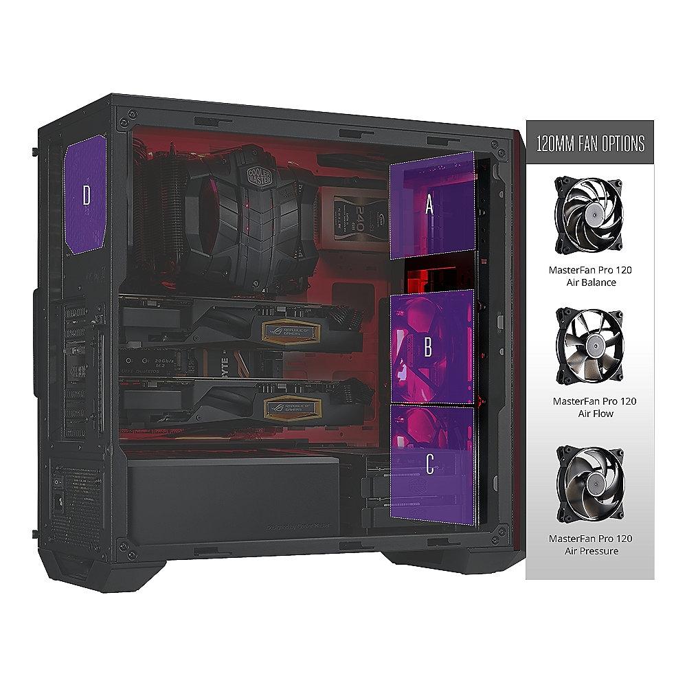 Cooler Master MasterBox 5 MSI Edition Midi Tower ATX Gehäuse USB3.0 schwarz