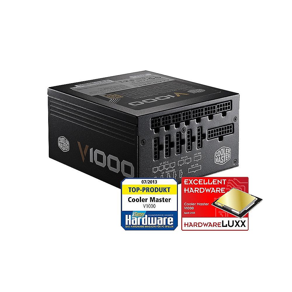 Cooler Master V-Series V1000 1000W 80  Gold ATX 2.31 vollmodular 135mm Lüfter