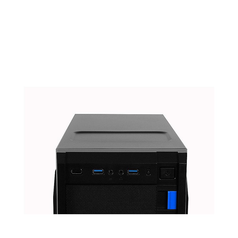 Cooltek KX Blue Midi Tower ATX Gehäuse schwarz/blau USB3.0