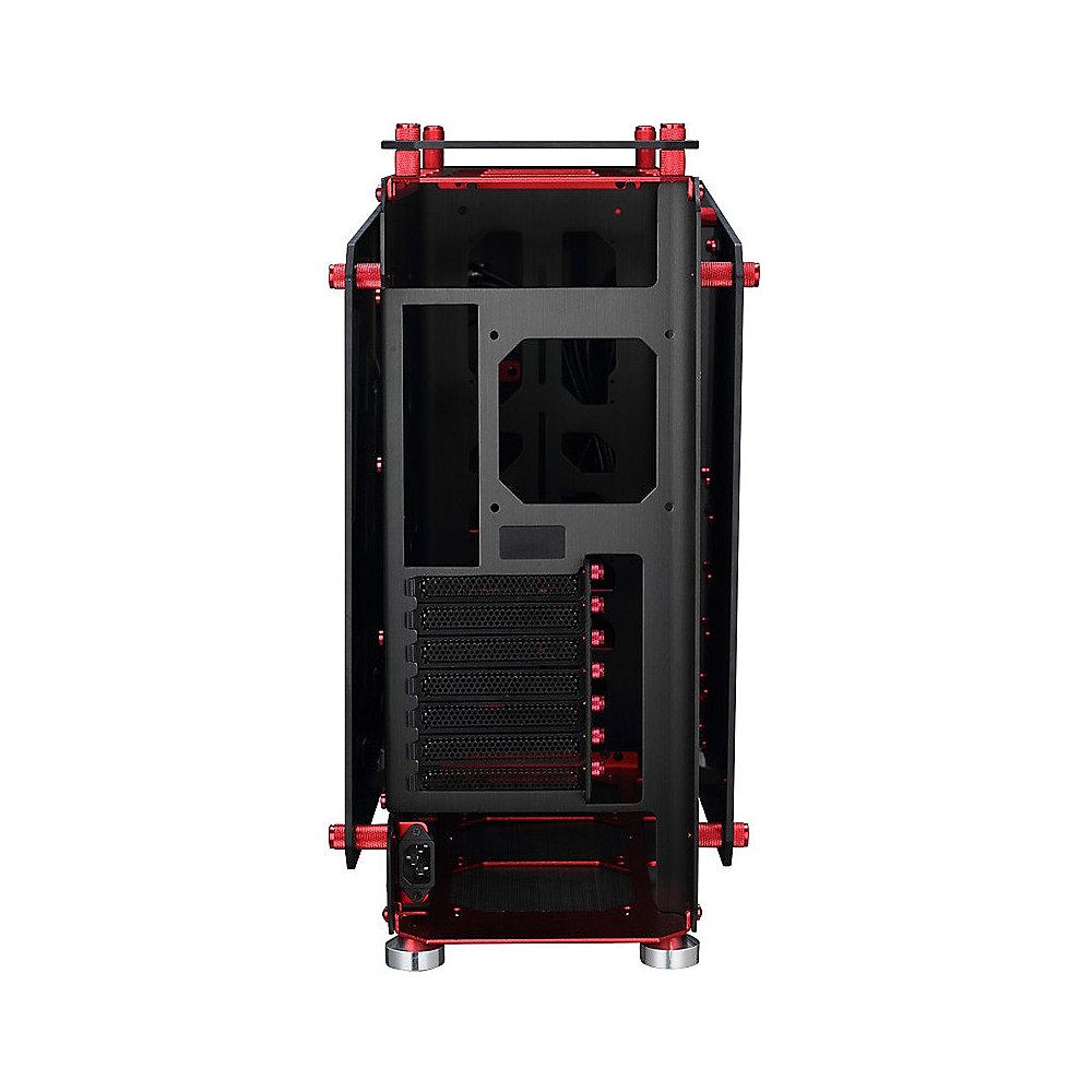 Cooltek MOD1 Midi Tower ATX Gehäuse, schwarz/rot mit Seitenfenster, Cooltek, MOD1, Midi, Tower, ATX, Gehäuse, schwarz/rot, Seitenfenster