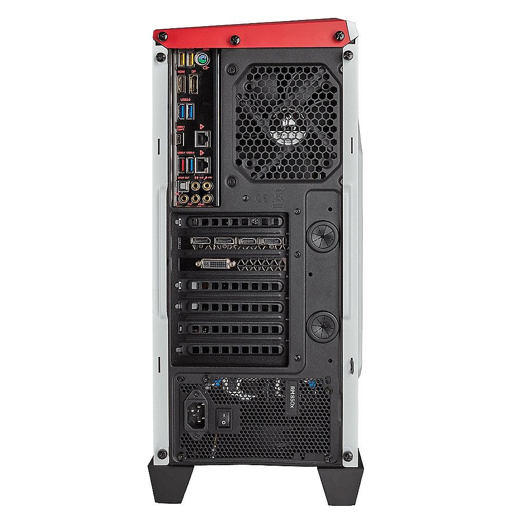 Corsair Carbide SPEC-ALPHA Weiß/Rot Midi Tower Gaming Gehäuse mit Seitenfenster