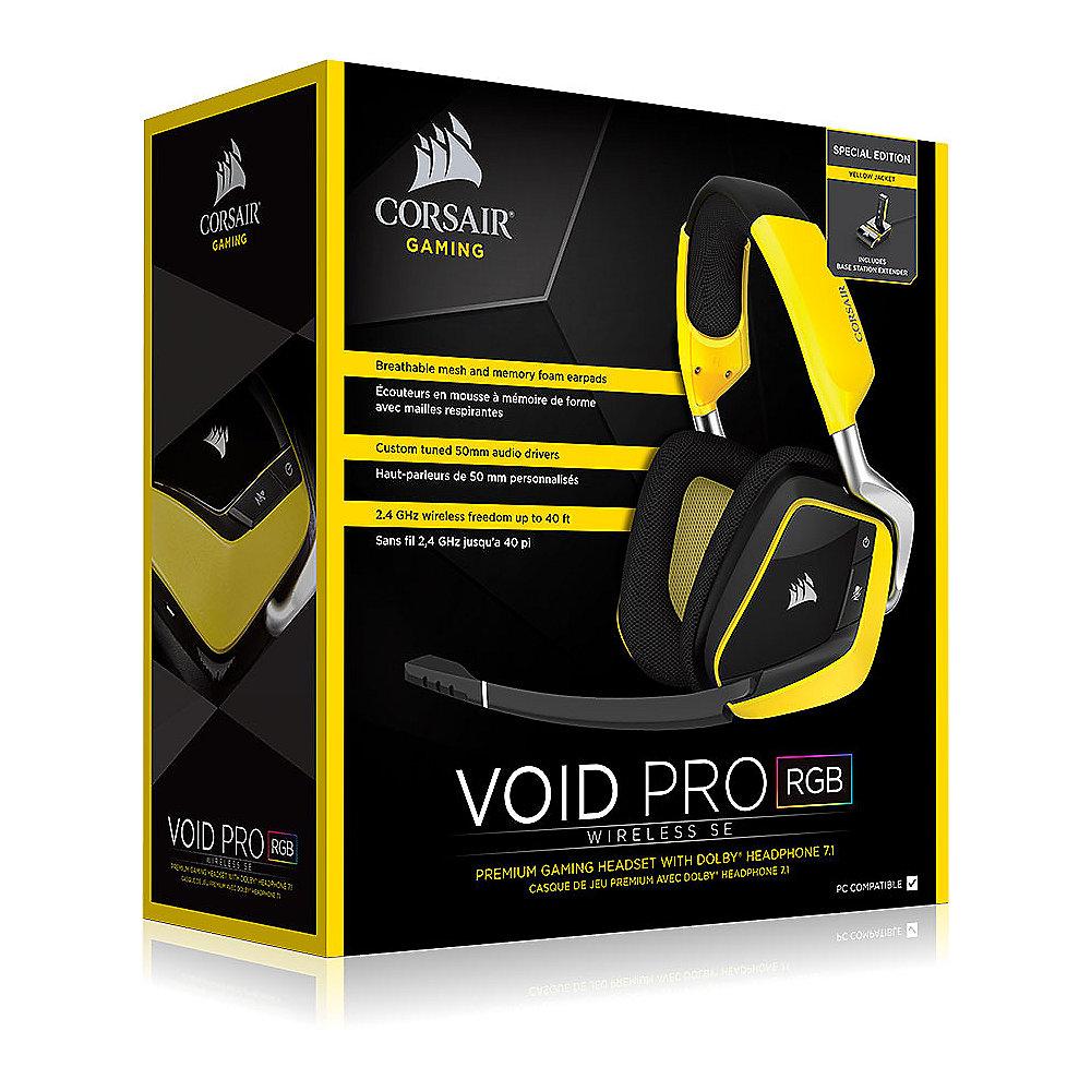 Corsair Gaming VOID PRO SE kabelloses Dolby 7.1 Gaming Headset gelb