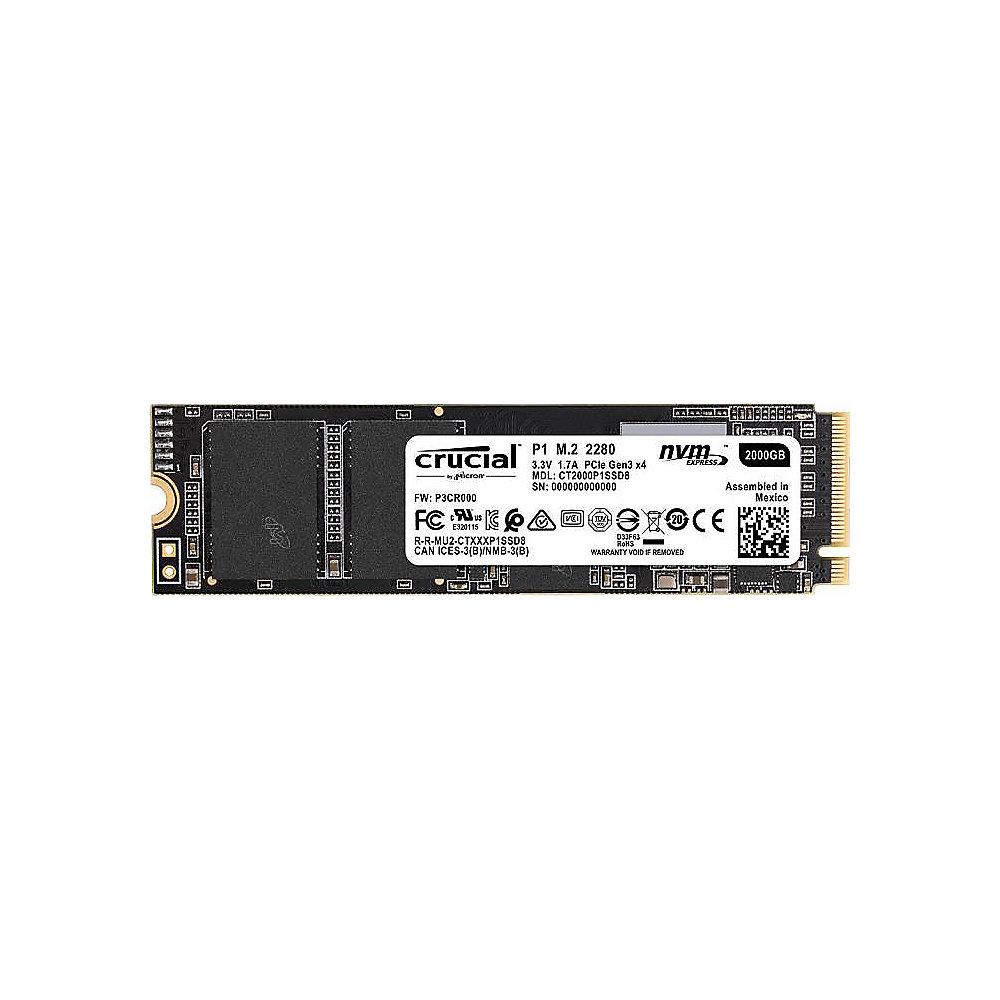 Crucial P1 SSD 500GB M.2 Micron NVMe 1.3