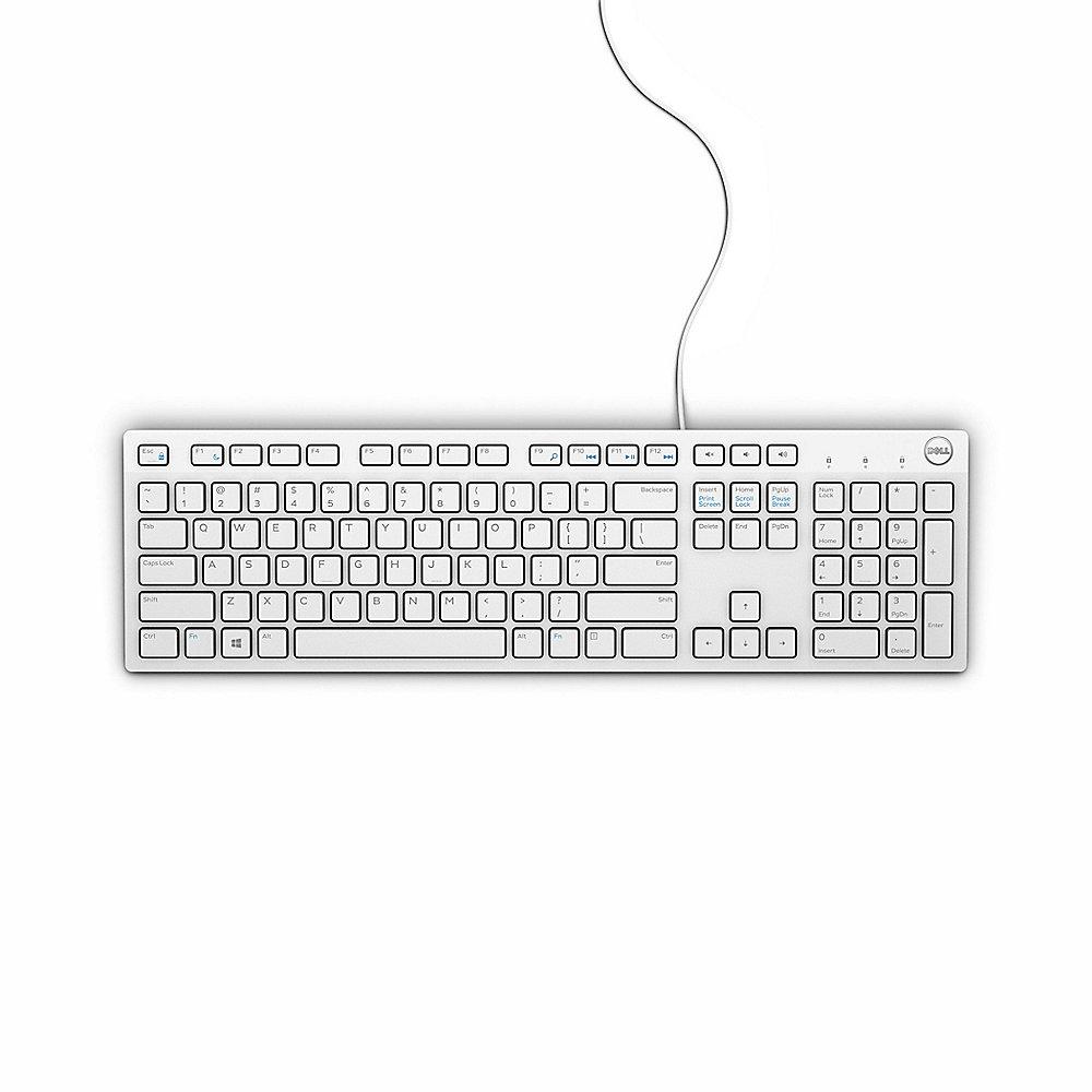 Dell KB216 Multimedia-Tastatur US International Weiß (580-ADGM)