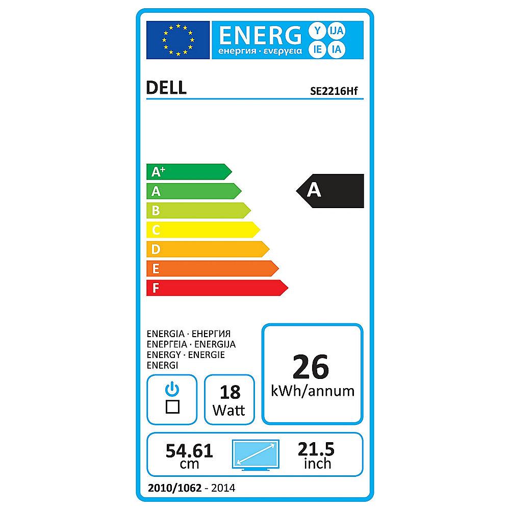 DELL SE2216H 54,61cm (21,5") FHD Office-Monitor VA HDMI 250cd/m² 16:9 3.000:1