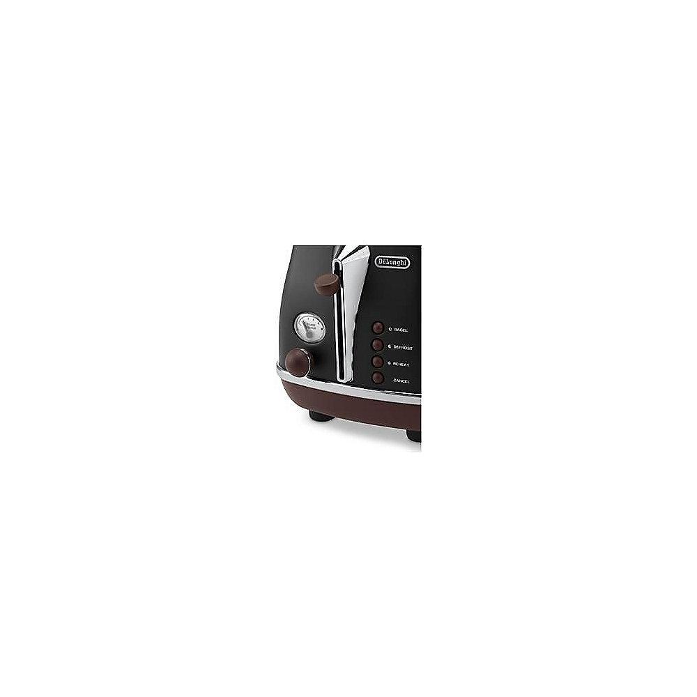 DeLonghi CTOV 2103.BK Icona Vintage Toaster schwarz