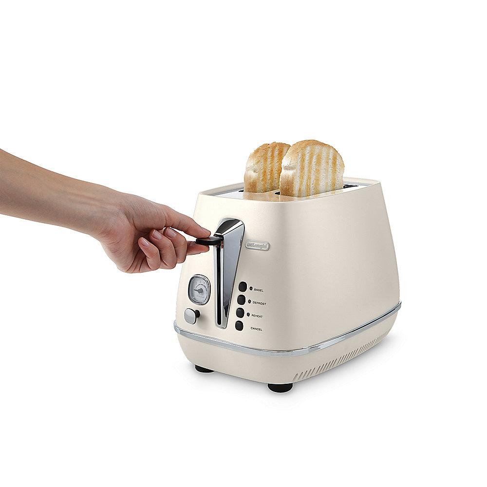 DeLonghi DISTINTA CTI 2103.W 2-Schlitz-Toaster Pure White