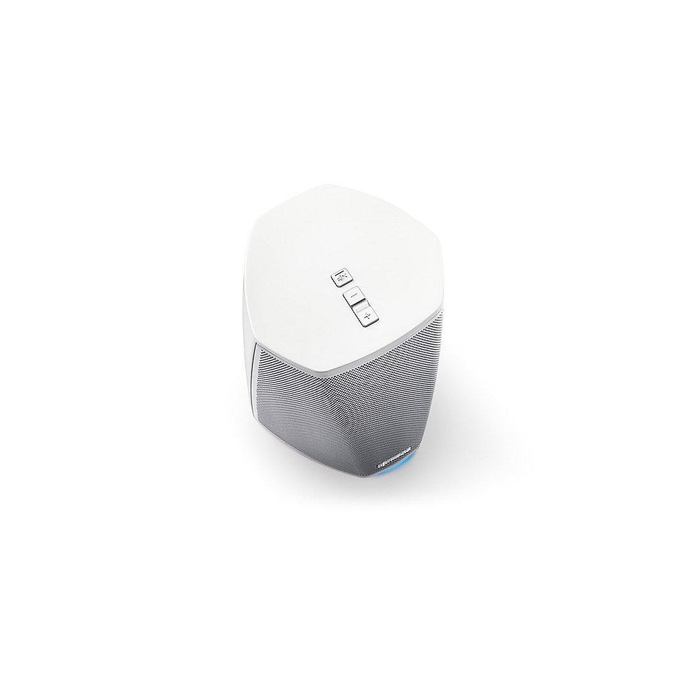 Denon HEOS 1 HS2 wireless Multiroom-Lautsprecher mit Bluetooth, WLAN Weiß/Silber