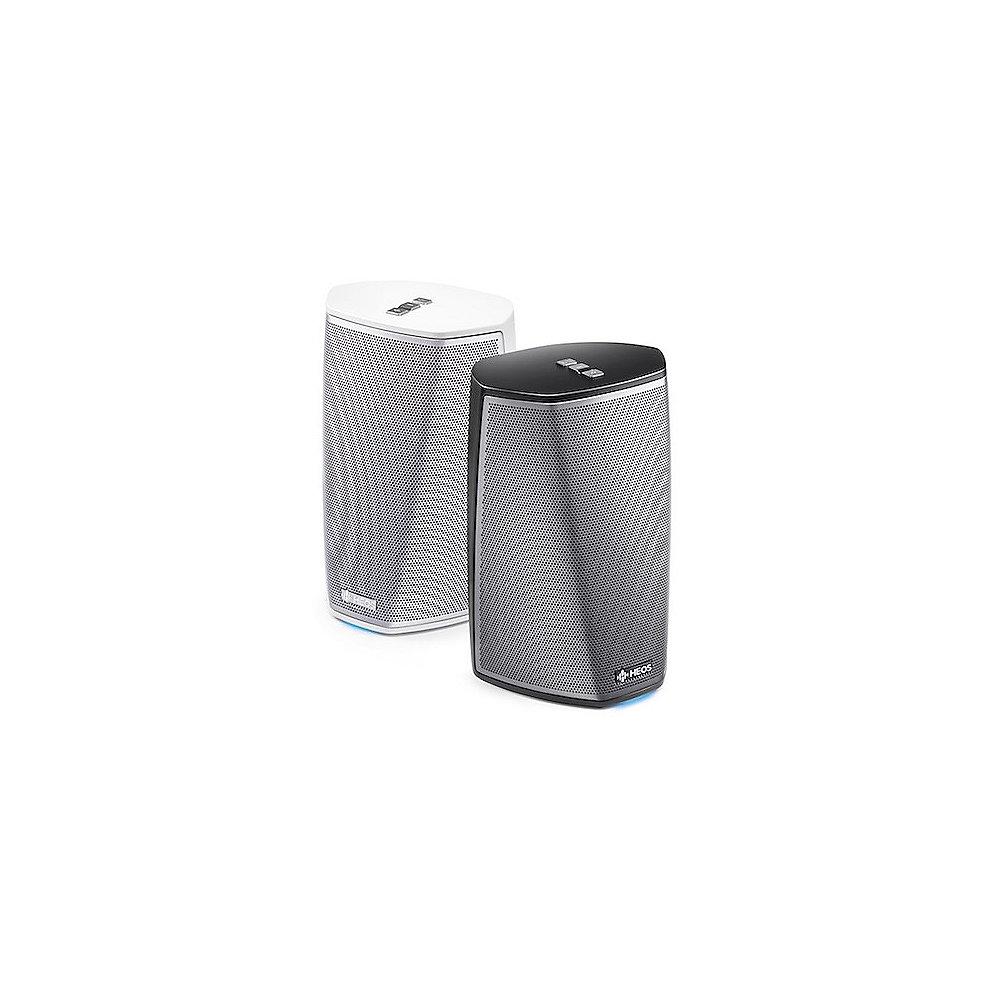 Denon HEOS 1 HS2 wireless Multiroom-Lautsprecher mit Bluetooth, WLAN Weiß/Silber