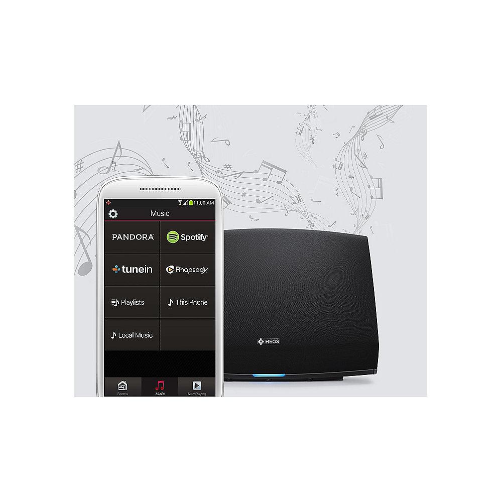 Denon HEOS 7 HS2 Schwarz Multiroom Lautsprecher mit WLAN integ. Bluetooth