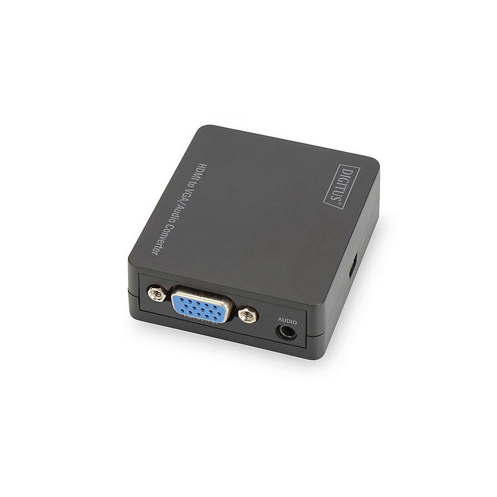 DIGITUS Full HD HDMI zu VGA Konverter inkl. Audioübertragung, DIGITUS, Full, HD, HDMI, VGA, Konverter, inkl., Audioübertragung