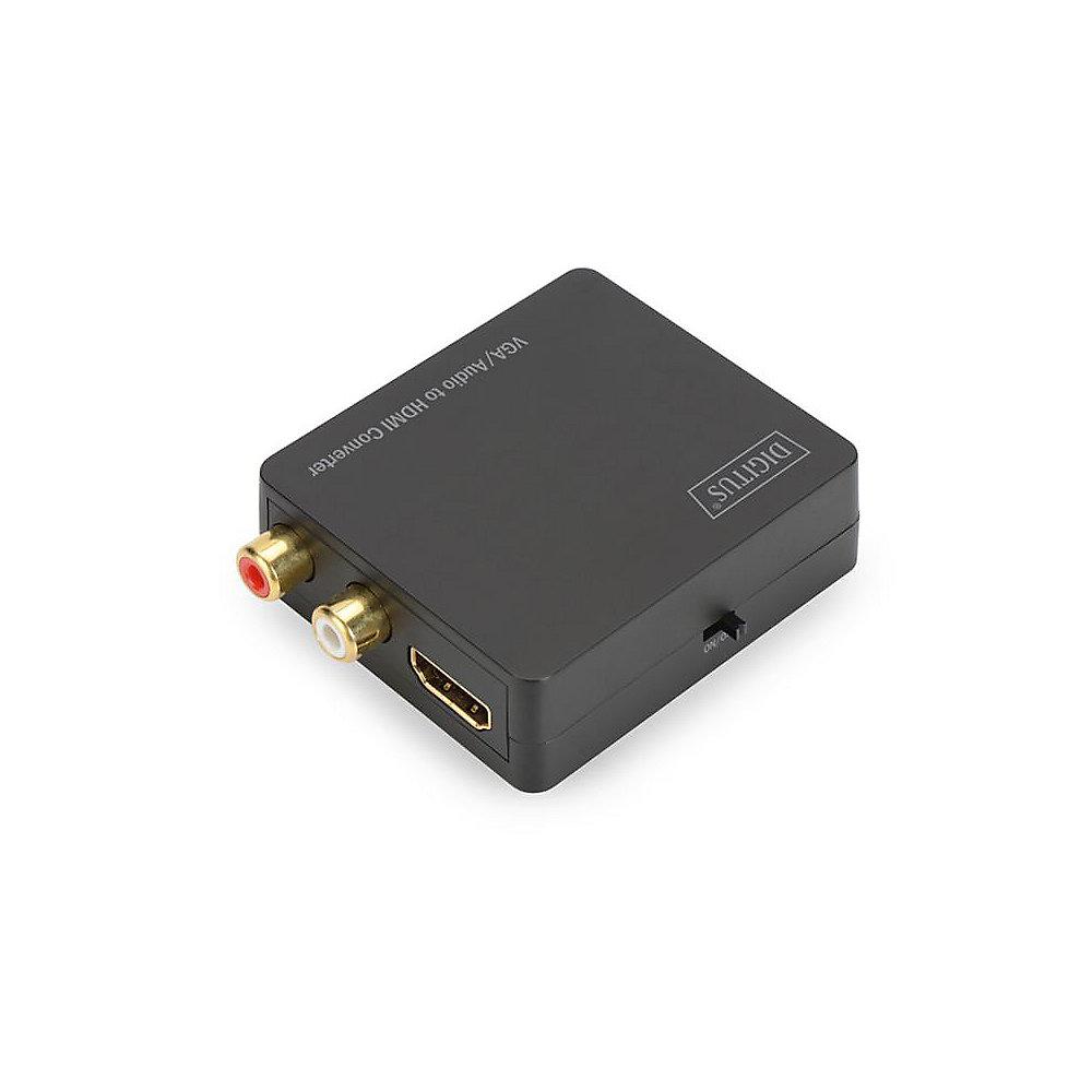 DIGITUS VGA zu HDMI Konverter inkl. Cinch Audioübertragung, DIGITUS, VGA, HDMI, Konverter, inkl., Cinch, Audioübertragung