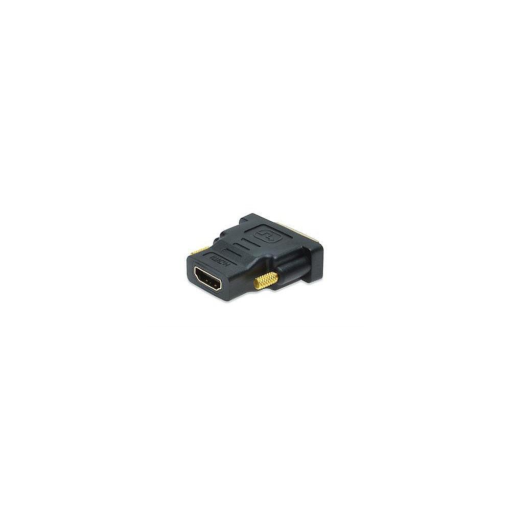 ednet DVI Adapter DVI-D zu HDMI Full HD vergoldete Kontakte St./Bu. schwarz, ednet, DVI, Adapter, DVI-D, HDMI, Full, HD, vergoldete, Kontakte, St./Bu., schwarz