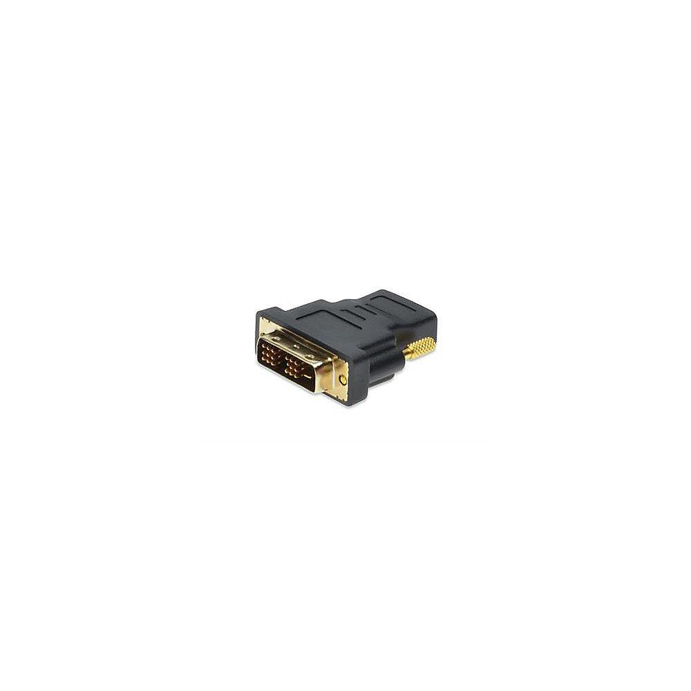 ednet DVI Adapter DVI-D zu HDMI Full HD vergoldete Kontakte St./Bu. schwarz, ednet, DVI, Adapter, DVI-D, HDMI, Full, HD, vergoldete, Kontakte, St./Bu., schwarz