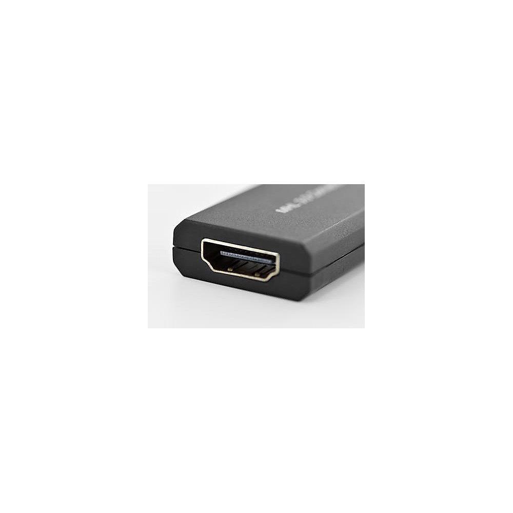 ednet MHL 3.0 Adapterkabel 0,15m Premium micro USB-B zu HDMI A aktiv St./Bu.