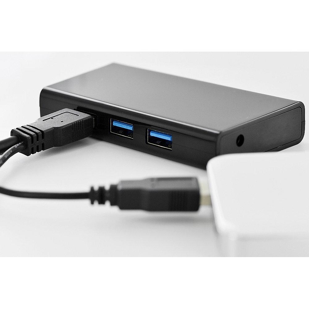 ednet USB 3.0 Y-Adapterkabel 0,3m 2x A zu 1x A St./St./Bu. 84160 schwarz