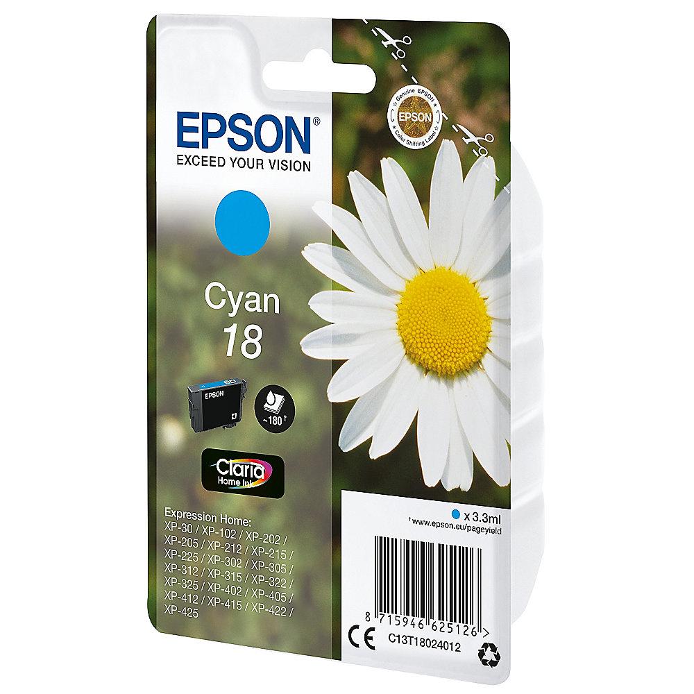 Epson C13T18024012 Druckerpatrone 18 cyan