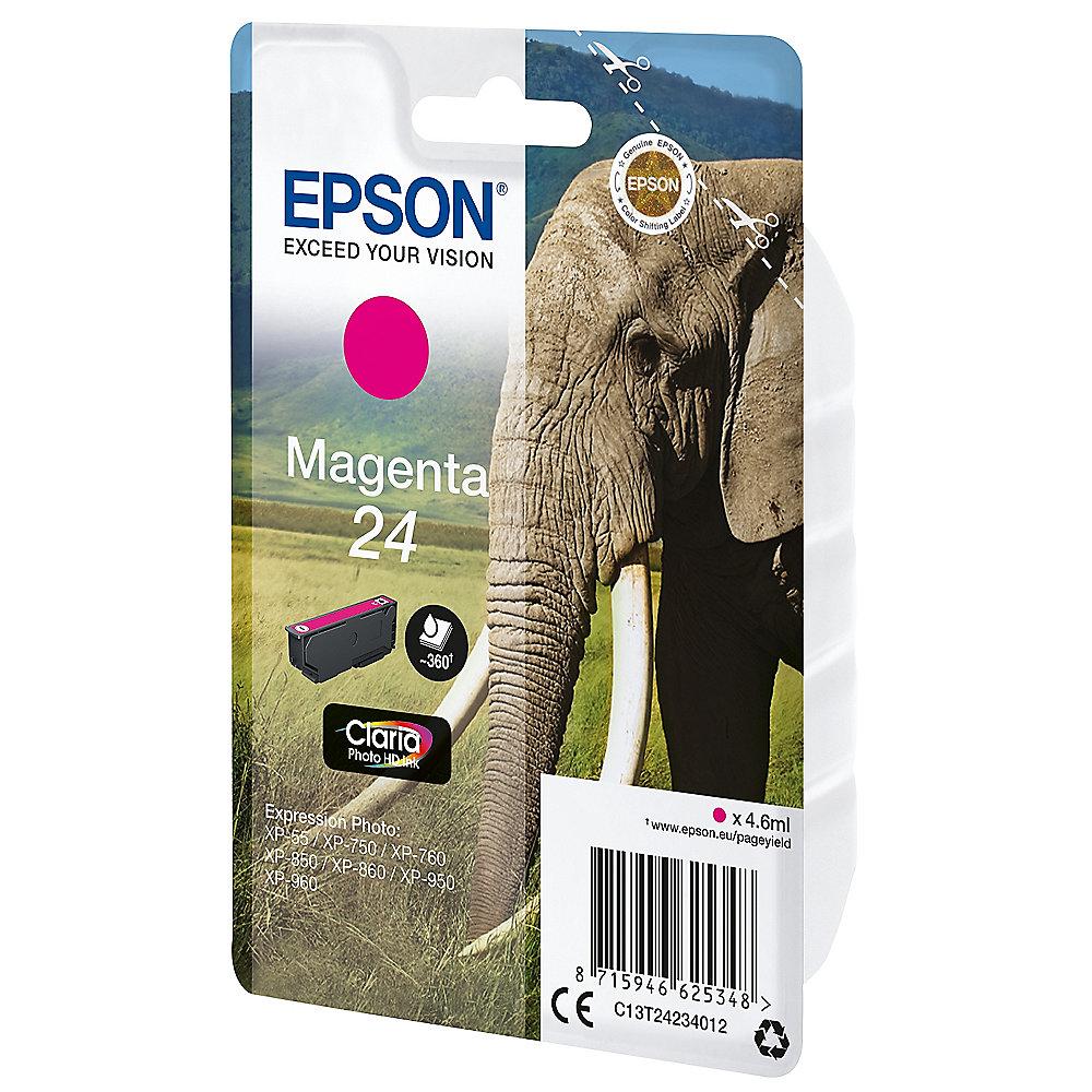 Epson C13T24234012 Druckerpatrone 24 Claria Photo HD magenta