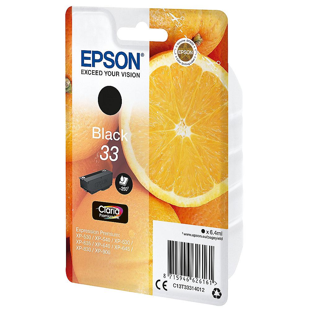 Epson C13T33314012 Druckerpatrone 33 schwarz Claria Premium Ink