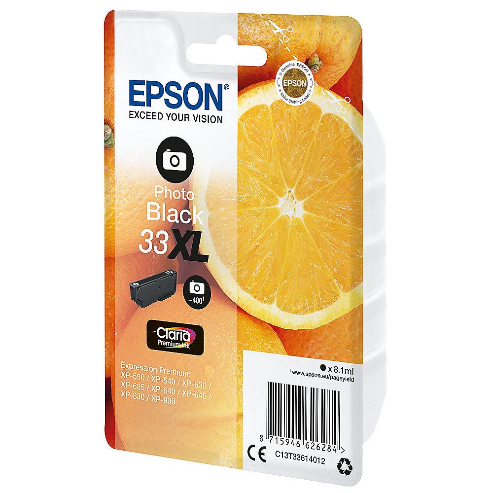 Epson C13T33614012 Druckerpatrone 33XL Photo schwarz Claria Premium Ink