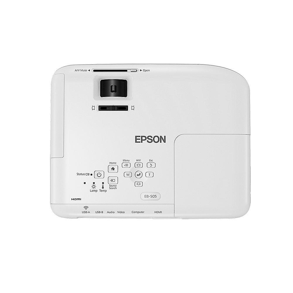 Epson EB-S05 3LCD SVGA Beamer 3200 Lumen 15.000:1 HDMI/VGA/USB/RCA/Cinch LS