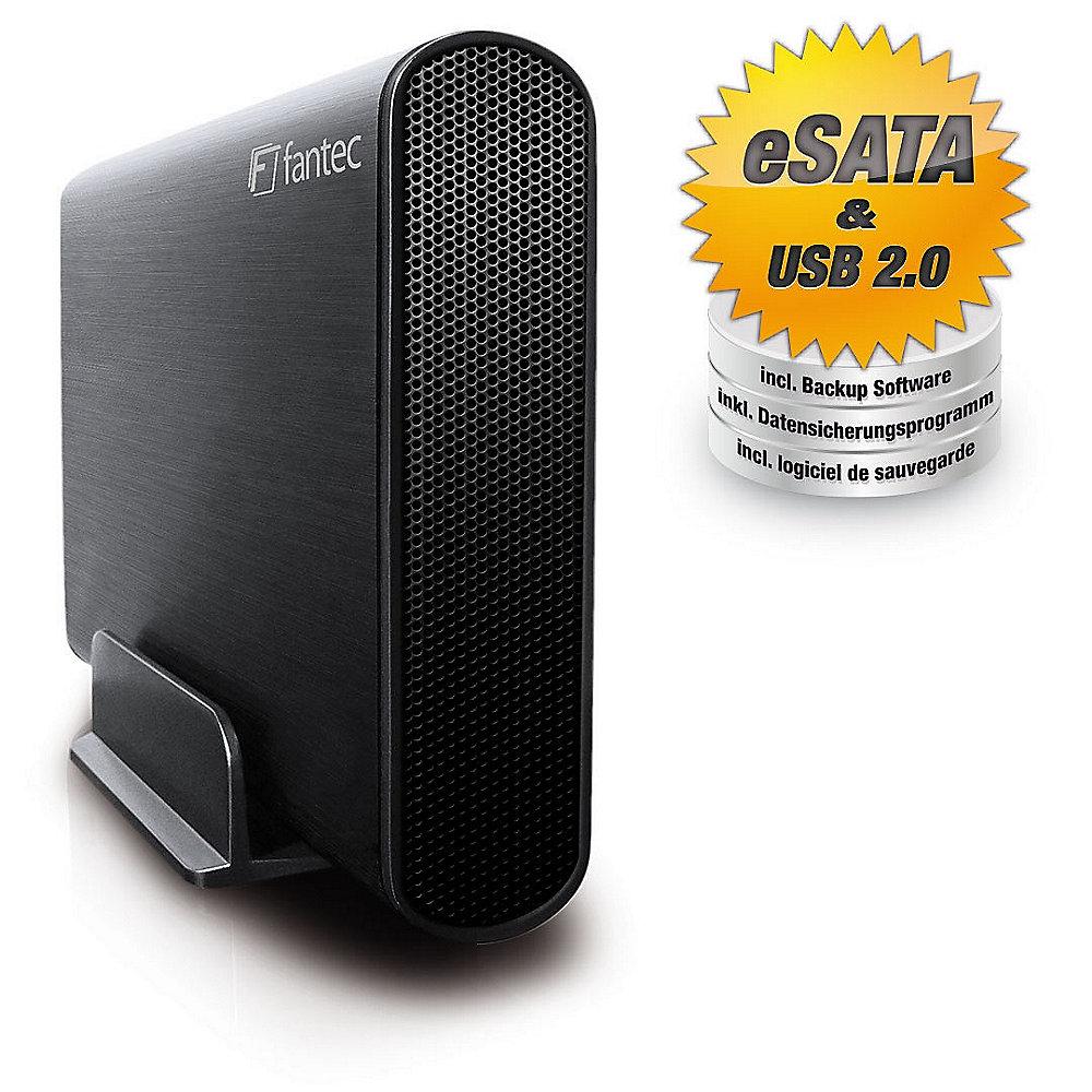 Fantec DB-AluSky U2e 3.5 Zoll SATA Festplattengehäuse mit USB 3.0 & eSATA