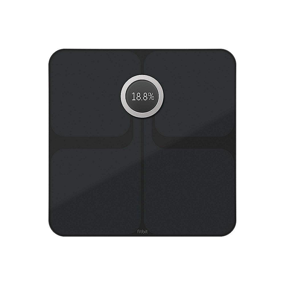 Fitbit Aria 2 smarte Körperanalysewaage schwarz, Fitbit, Aria, 2, smarte, Körperanalysewaage, schwarz