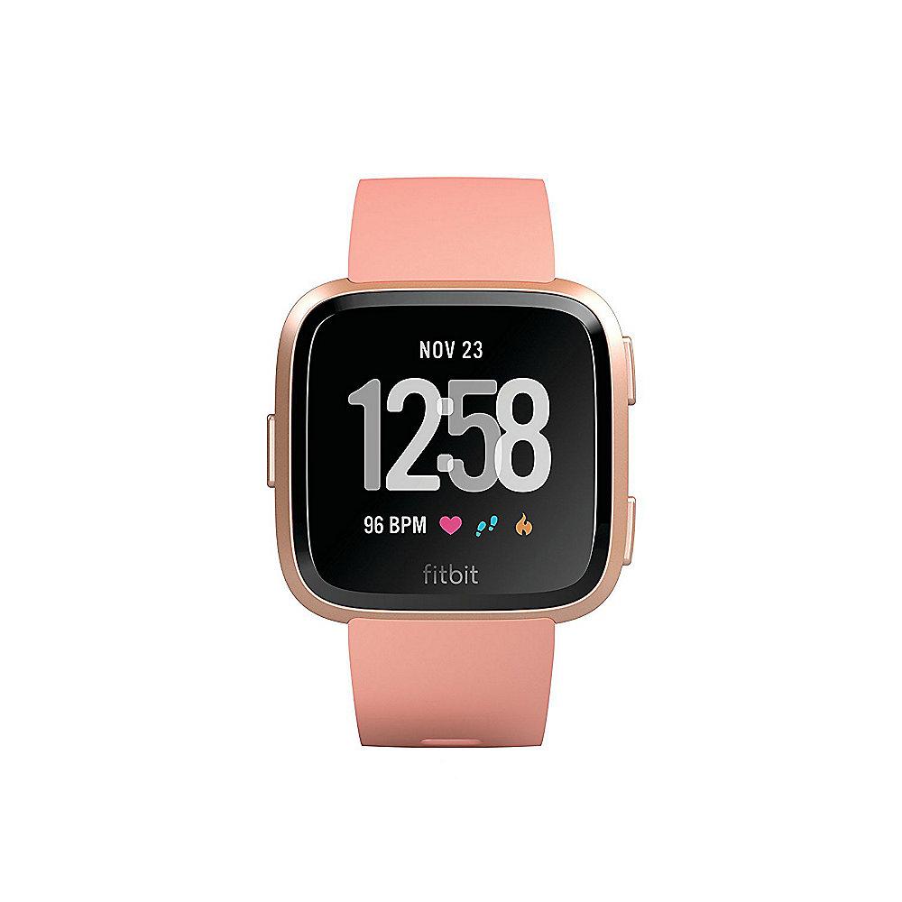 Fitbit Versa Gesundheits- und Fitness-Smartwatch peach / rose gold