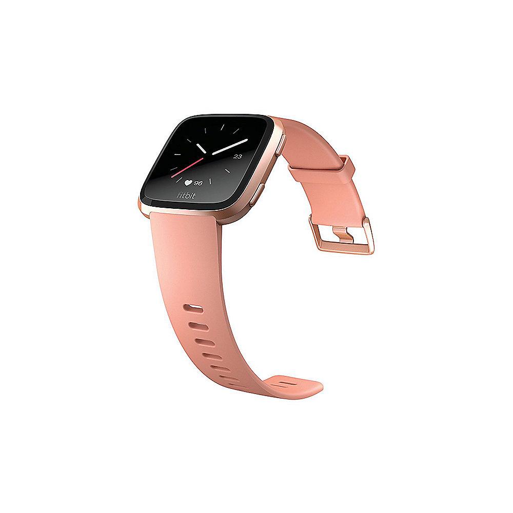 Fitbit Versa Gesundheits- und Fitness-Smartwatch peach / rose gold