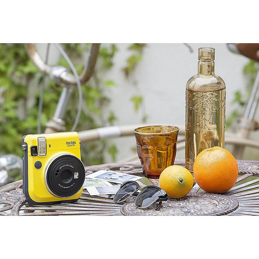 Fujifilm Instax Mini 70 Sofortbildkamera gelb, Fujifilm, Instax, Mini, 70, Sofortbildkamera, gelb