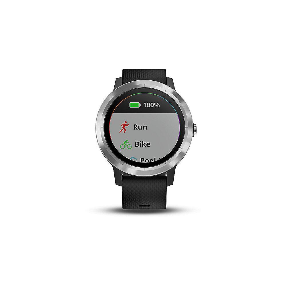 Garmin vivoactive 3 Smartwatch schwarz/silber