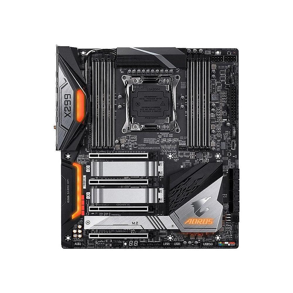 Gigabyte AORUS X299 Master EATX Mainboard 2066 USB3.1(TypC-Gen2)/LAN/3xM.2