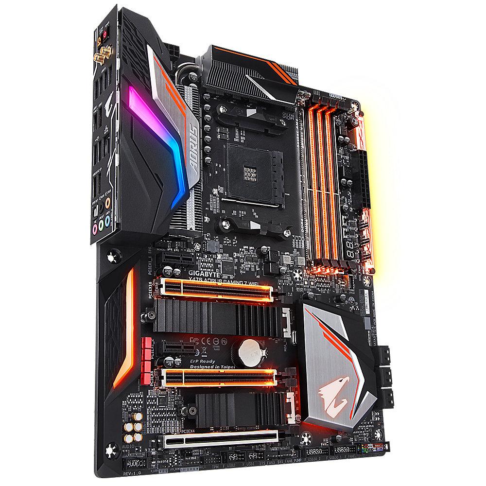 Gigabyte AORUS X470 GAMING 7 WIFI ATX Mainboard Sockel AM4 USB3.1(C)/2xM.2/WIFI