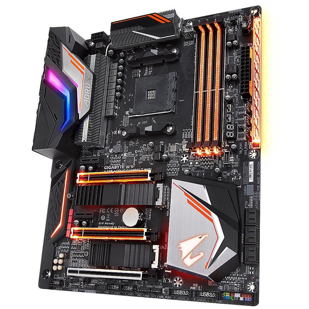 Gigabyte AORUS X470 GAMING 7 WIFI ATX Mainboard Sockel AM4 USB3.1(C)/2xM.2/WIFI