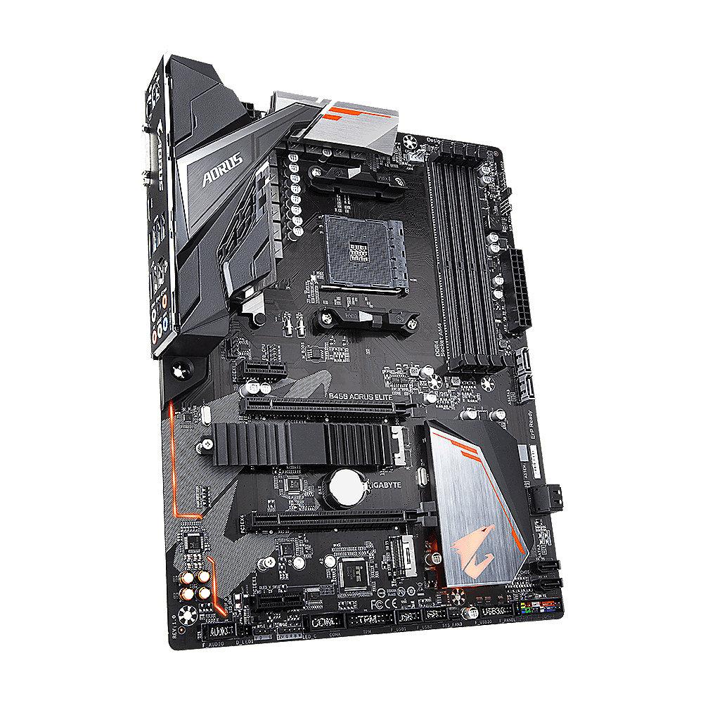 Gigabyte B450 AORUS Elite ATX Mainboard Sockel AM4 M.2/HDMI/DVI