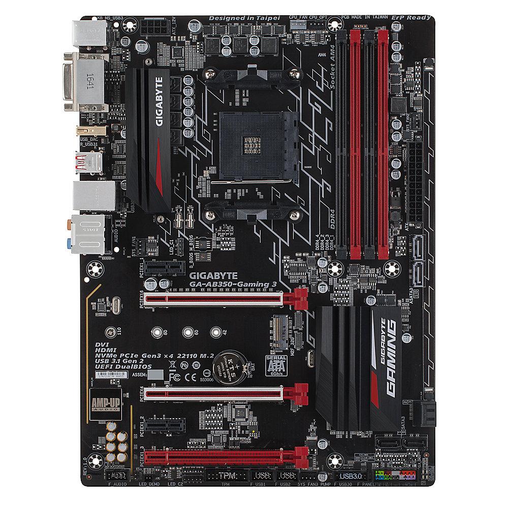 Gigabyte GA-AB350-Gaming 3 ATX Mainboard Sockel AM4 GL/M.2/HDMI/DVI