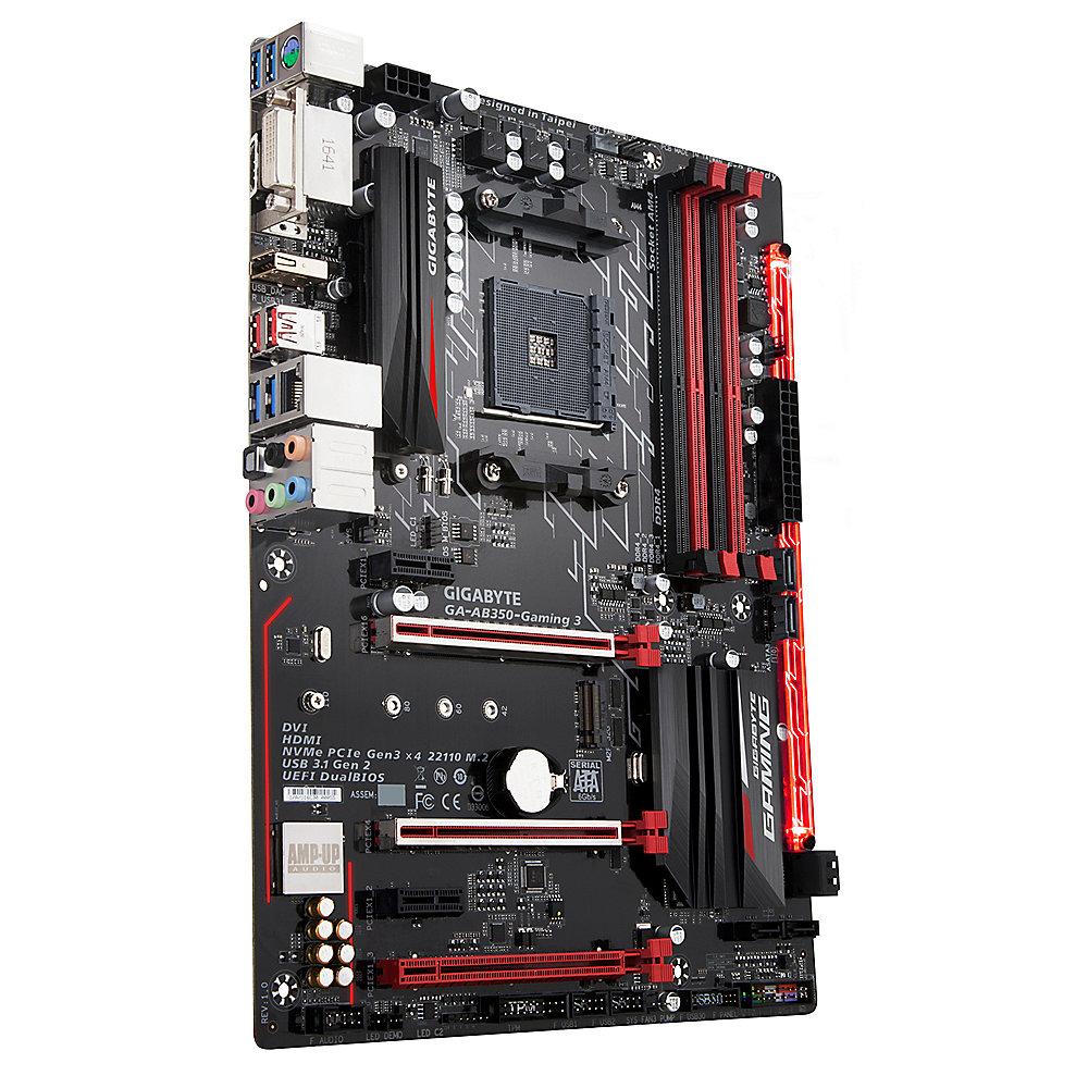 Gigabyte GA-AB350-Gaming 3 ATX Mainboard Sockel AM4 GL/M.2/HDMI/DVI