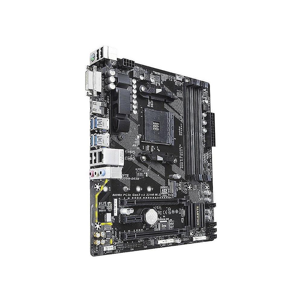 Gigabyte GA-AX370M-DS3H mATX Mainboard Sockel AM4 GL/M.2/HDMI/DVI